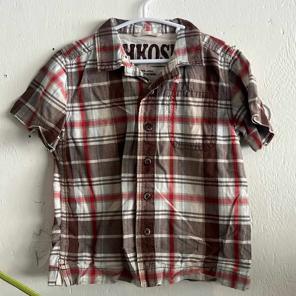 Oshkosh plaid shirt 3T